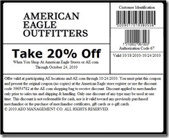 American Eagle 20% OFF Coupon - Printable Coupon Deppot picture regarding American Eagle Coupons Printable referred to as American Eagle 20% OFF Coupon - Printable Coupon Deppot